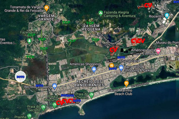 Confira o mapa do crime na região em guerra nas Vargens e Recreio