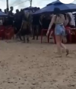 Mulher relata com desespero em vídeo tiroteio ocorrido em praia no Norte Fluminense